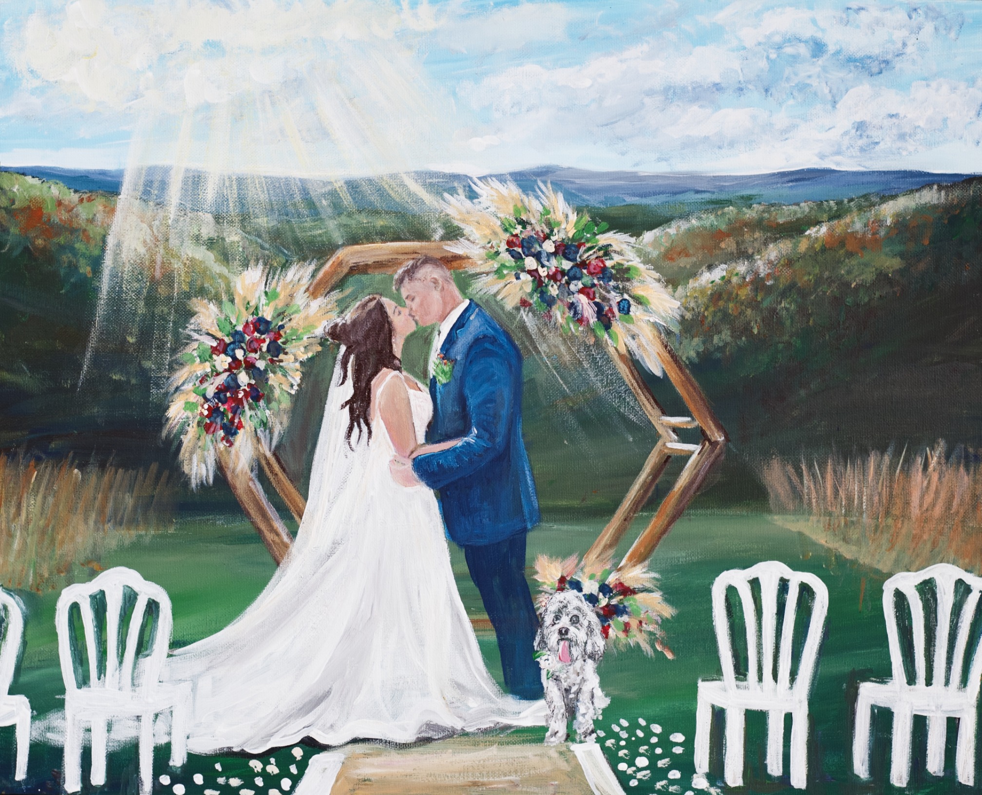 live wedding painting